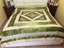 antichissima coperta di seta e cantu’ di fine 800