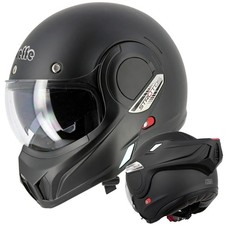 CASCO MODULARE MENTONIERA REVERSIBILE DF908 STRATOS NERO OPACO OMOLOGATO P/J ...