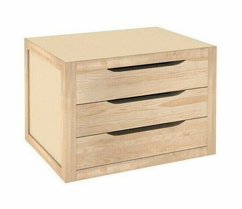 Cassettiera legno naturale - cassettiera,