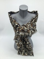 Sciarpa Graf Paris stile leopardato tessuto in seta