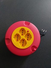 PROLUNGA ELETTRICA 5 MT AVVOLGICAVO 5 MT 4 PRESA SCHUKO BIPASSO 10/16A