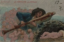 CASCELLA Basilio - Cartolina del Natale - Suonatore di Cornamusa - VG - #012