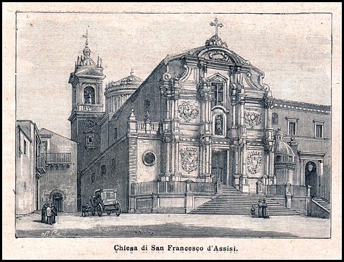 Stampa 1895 caltagirone chiesa - stampa,