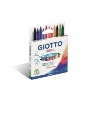 Giotto - 4 x Pastelli a Cera (Confezione 12 Colori), Scuola ( Stock Cartoleria )