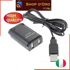 BATTERIA per XBOX 360 PACK 4800 mAh RICARICABILE CONTROLLER CAVO CARICA 