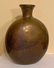 VASO OVOIDALE ARCHIMEDE SEGUSO METÀ SECOLO MURANO GOLF MACCHIA FIRMA COMPLETA SUPERB