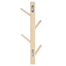 (Colore Legno 4 Ganci)Appendiabiti Appendiabiti da Parete Senza Punzoni Appendiabiti Albero AM