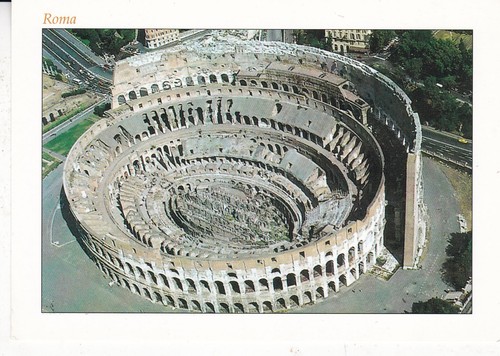 Roma colosseum italy postcard - colosseum,