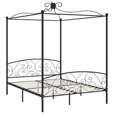 Letto a Baldacchino Nero in