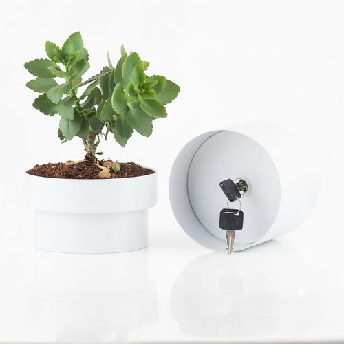 Vaso fioriera con cassaforte - vaso,