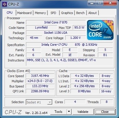 Intel core 870 - intel, (2,93