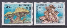 Polinesia Francese 311-12 MNH 1979 Porites & Montipora Corallo Set di 2