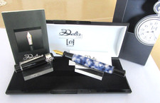 Penne Delta Modello 365 Marmo Blu Penna Oro 18K Nuovo Di Stock Q277