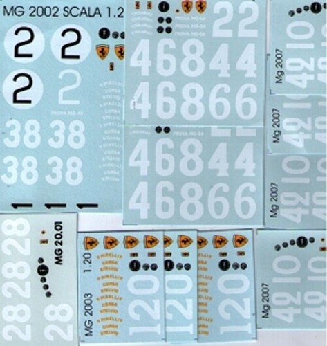 Decal numeri gara - numeri,