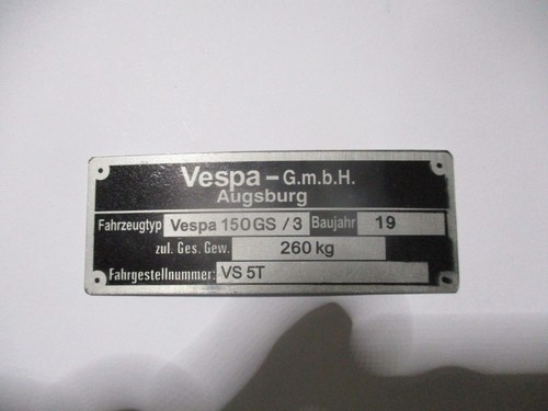 Targa vespa schild augsburg - targa,