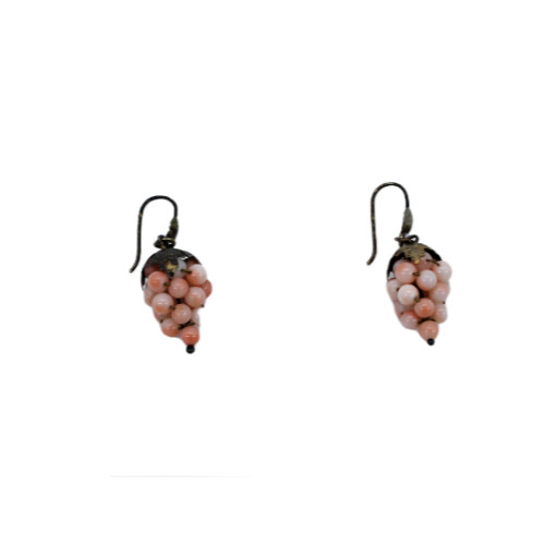 Orecchini grappolo corallo - grappolo,