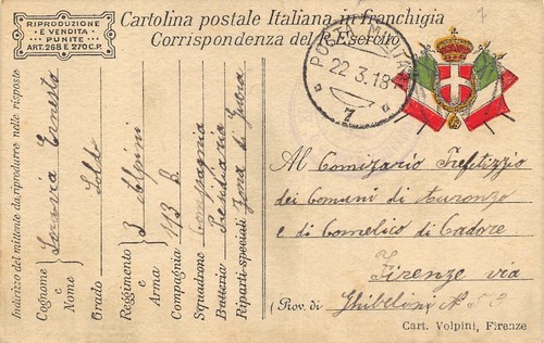 105b ww1 franchigia - 12-105b), 1918