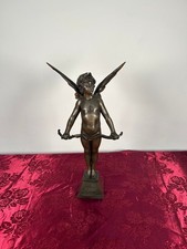 Scultura in bronzo del maestro Auguste Moreau Cupido, il dolce dio dell'amore