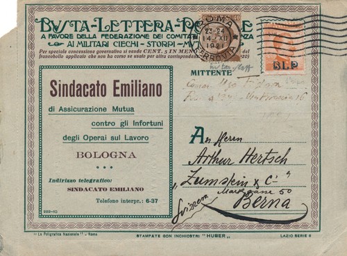Italia 1921 busta lettera - busta,