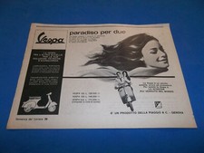 PUBBLICITA' 1962 VESPA PIAGGIO PARADISO PER DUE 125 150 CC G.S.  ADVERT WERBUNG
