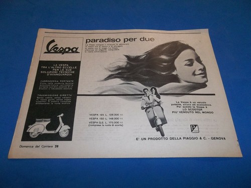 Pubblicita 1962 vespa piaggio - vespa,