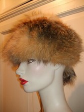 CAPPELLO COLBACCO UNISEX HAT HUT PELLICCIA FUR PELZ VOLPE ROSSA FOX FUSCHS 60 