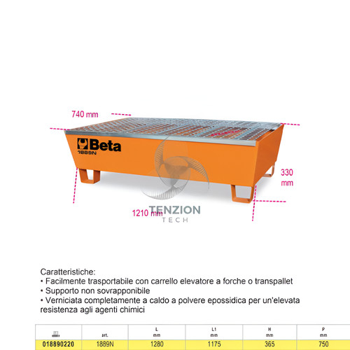 Base acciaio per - in,