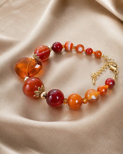 Bracciale corniola ambra - ambra, gemme