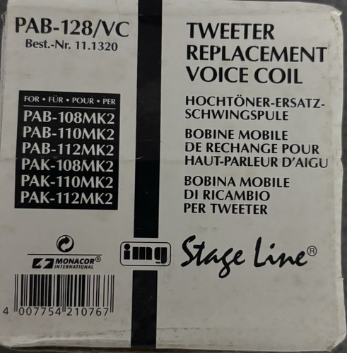 Bobina mobile tweeter monacor - bobina,