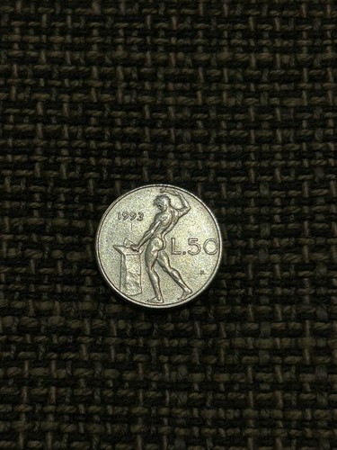 Rara micro moneta lire - 50,