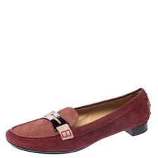 Mocassini Tods Red Suede Penny