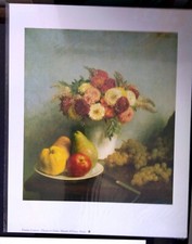 stampa dipinto FANTIN LATOUR FLEURS   museo D' ORSAY   quadro arte  cm 24x30