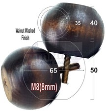 4x Ricambio Legno Tornito