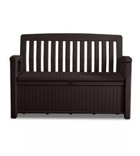 PANCHINA CASSAPANCA KETER "PATIO STORAGE BENCH" IN RESINA GRAFITE 132X61,2X89 CM