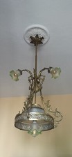 ANTICO LAMPADARIO LIBERTY IN OTTONE
