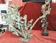 COPPIA SCULTURE ASTRATTE IN BRONZO - LEA D'AVANZO (1898-1975)