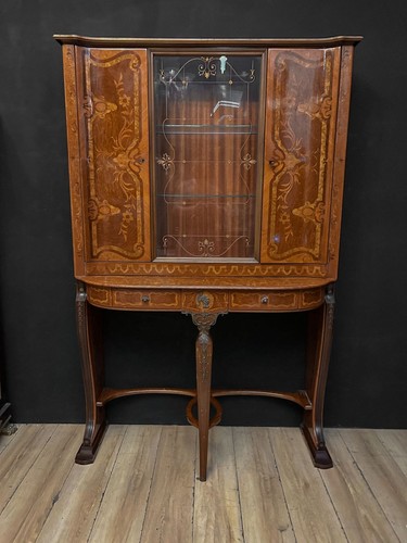 Vetrina legno intarsiato - in,