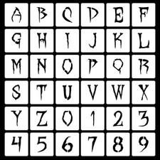 AIEX 36 Stampini per Lettere 7.6 cm Riutilizzabili Modelli di Lettere e N