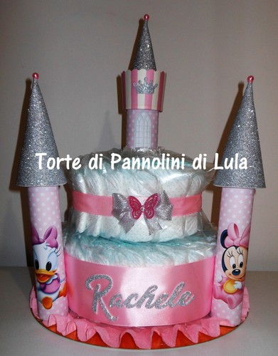 Torta pannolini castello - torta, nome