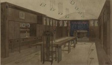 Sala da pranzo Charles Mackintosh 1901 17"x 22" stampa artistica archivio