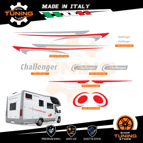 Kit adesivi camper challenger - adesivi,