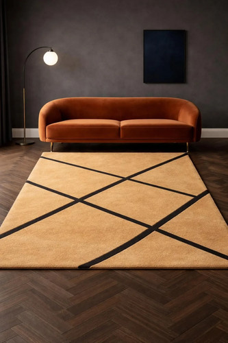 Tappeto moderno geometrico - , in
