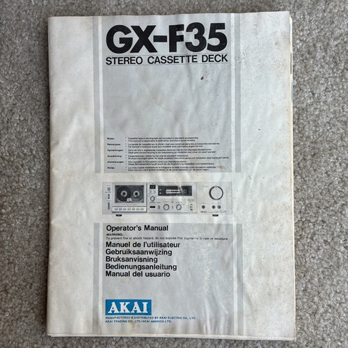 Akai f35 stereo cassette - gx-f35,