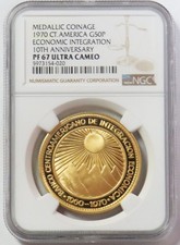 MONETA 50 PESOS 1970 ORO