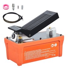 POMPA IDRAULICA AD ARIA A PEDALE INDUSTRIALE 700bar SERBATOIO 1,6L TUBO 2m