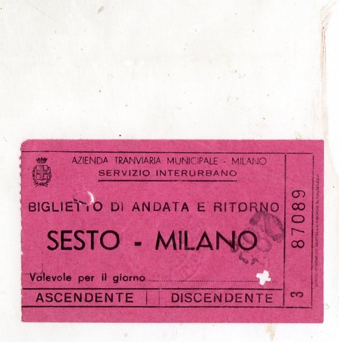Biglietto ticket tram - biglietto,