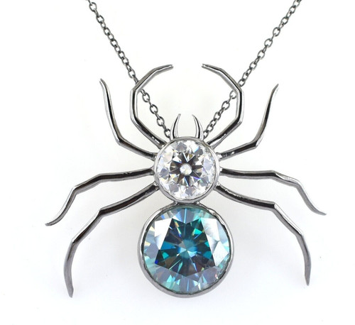 Ciondolo ragno diamante blu - , e