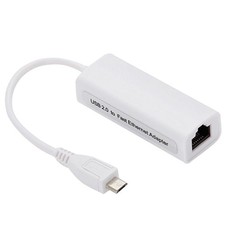 Micro USB 2.0 Fast Ethernet Convertitore di Rete, Bianco, Smartphone Android, Tablet