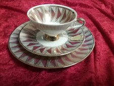 Tazza da collezione porcellana Winterling 3 pezzi oro viola 35 Marktleuthen Bavaria
