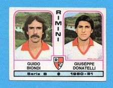 PANINI CALCIATORI 1980/81 - Figurina n.478- BIONDI+DONATELLI-RIMINI -NEW
